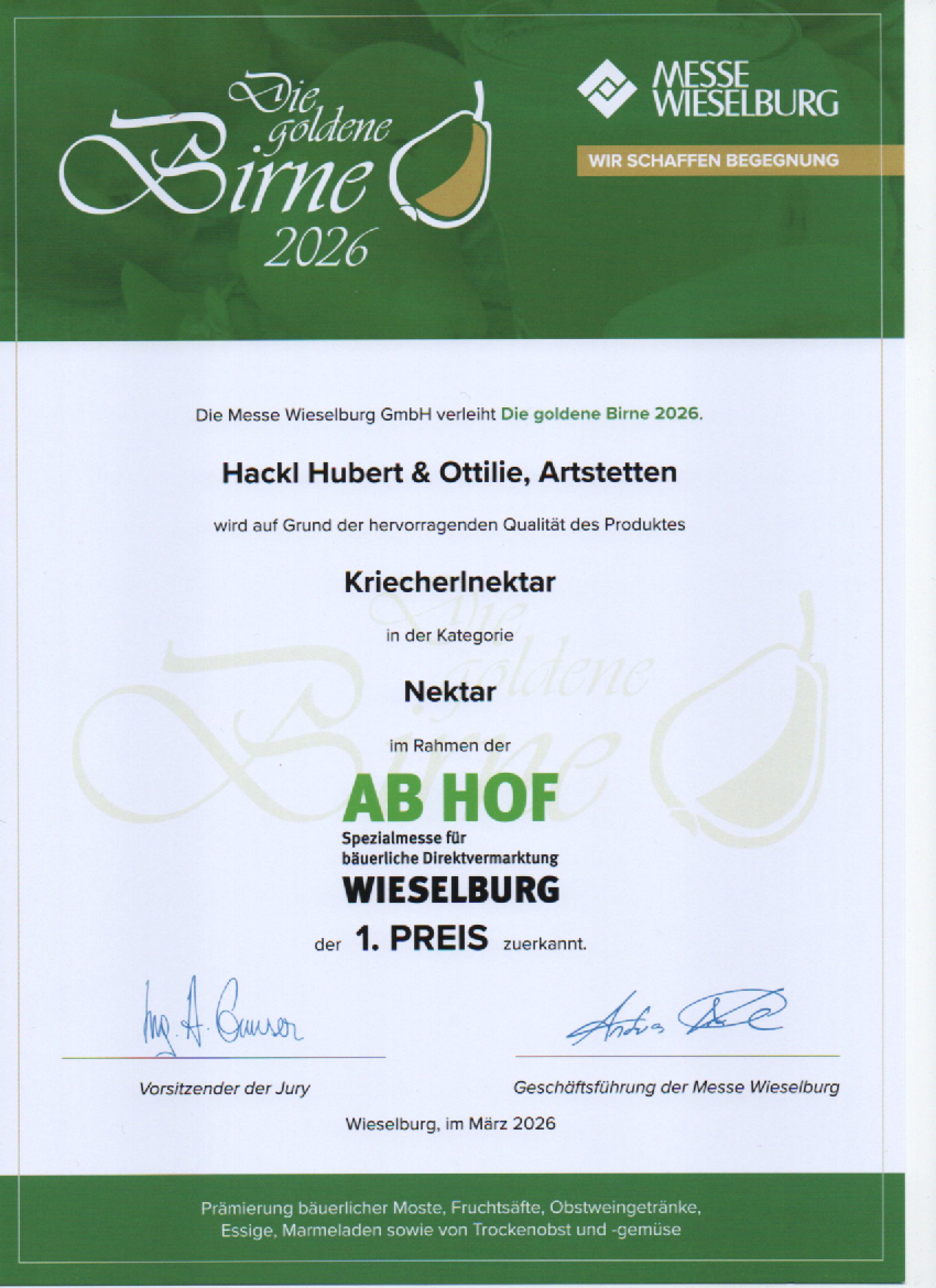 AbHof 2026 Urkunde (KriecherInektar)