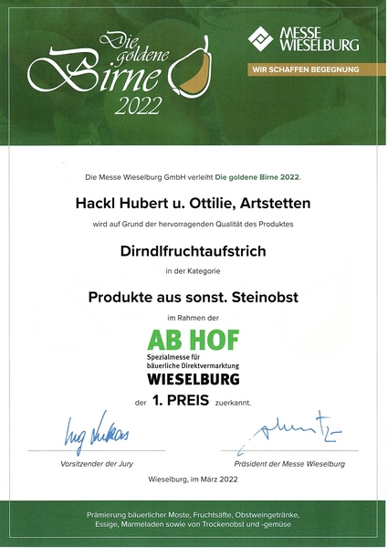 Dirndlfruchtaufstrich
